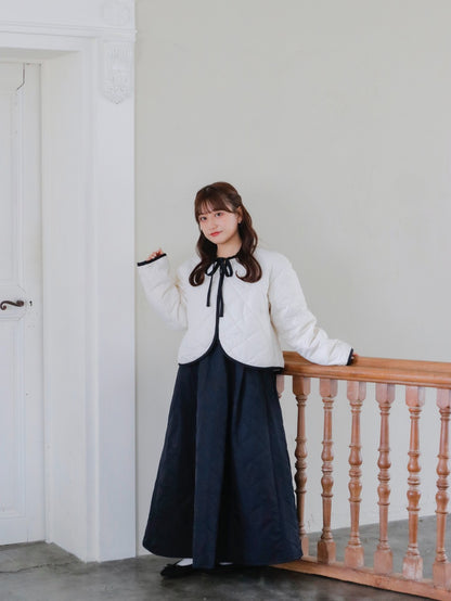 Ribbon quilting 2way one-piece