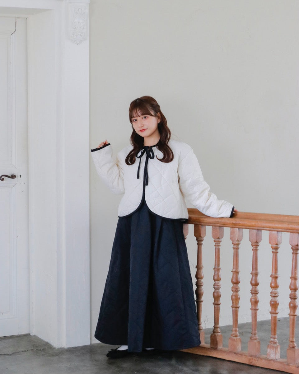 Ribbon quilting coat