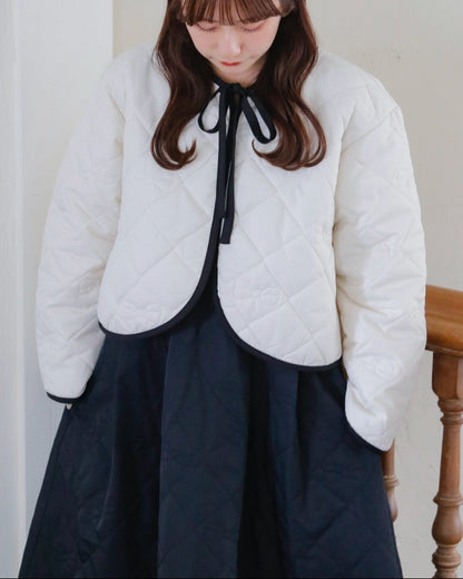 Ribbon quilting 2way one-piece