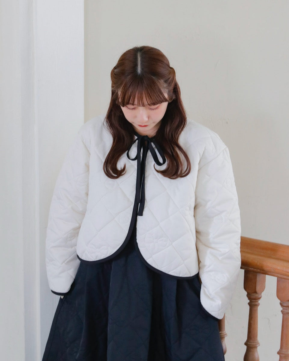 Ribbon quilting coat