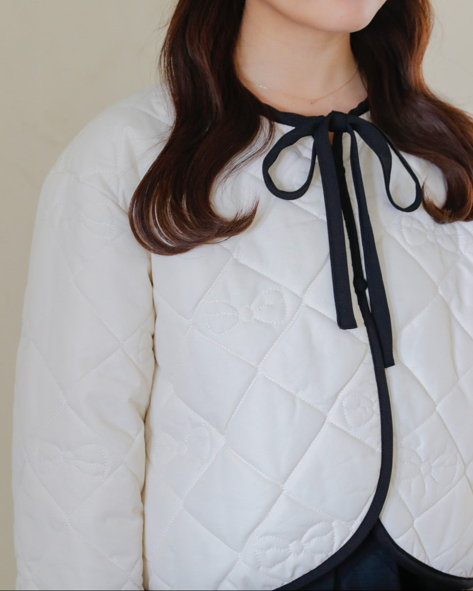 Ribbon quilting coat