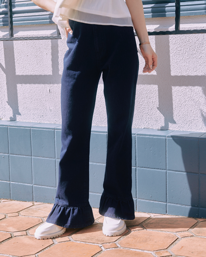 【予約】flower flare denim