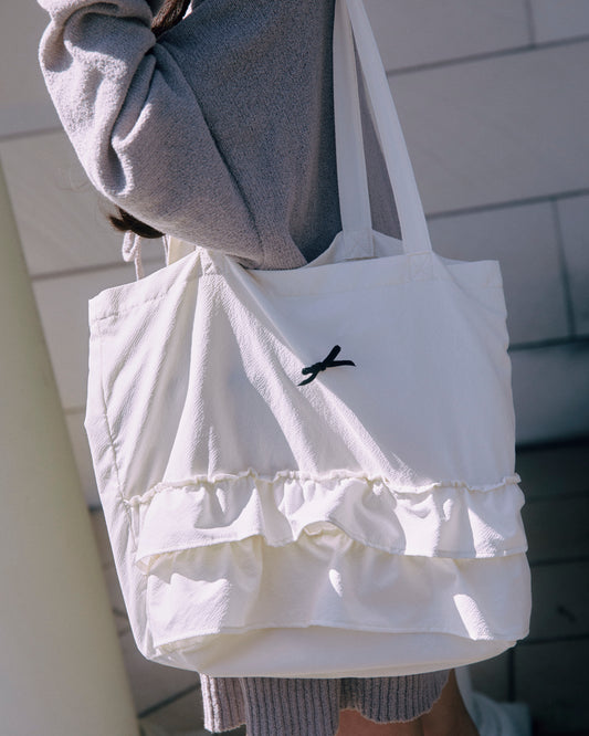 【予約】frill ribbon tote bag