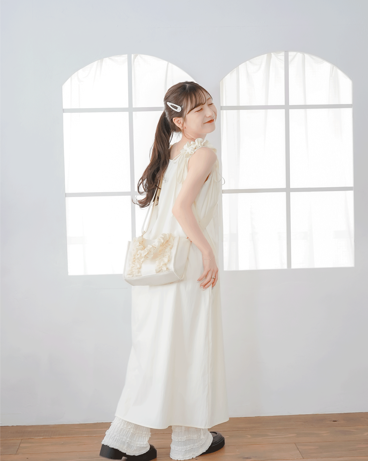 frill canvas bag