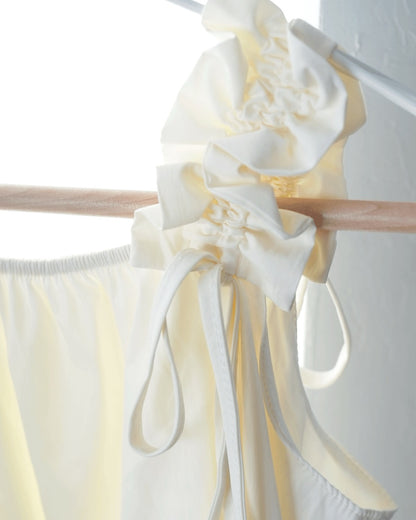 Gathered Ribbon strap Dress